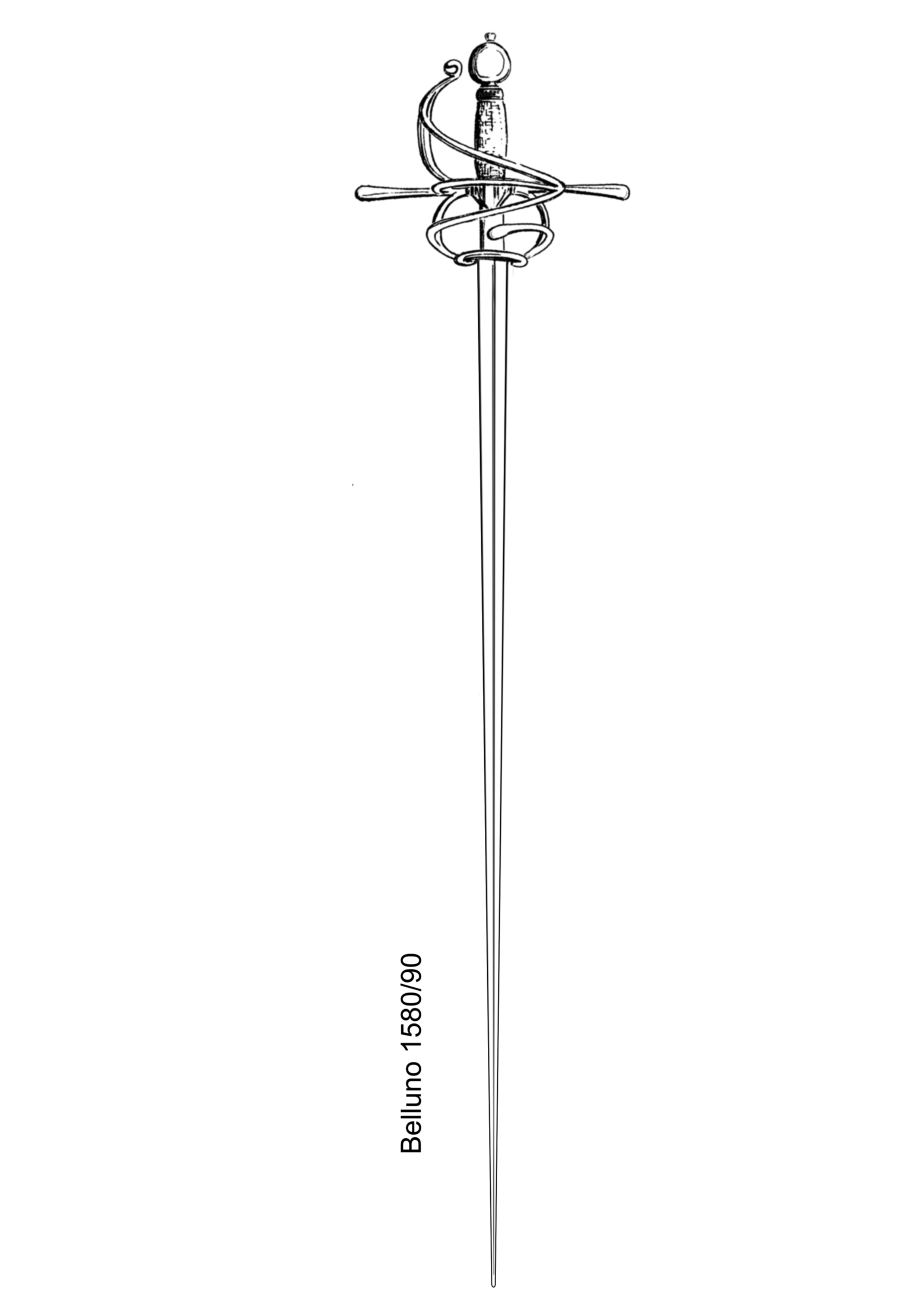 Spada da lato - BELLUNO 1580_90